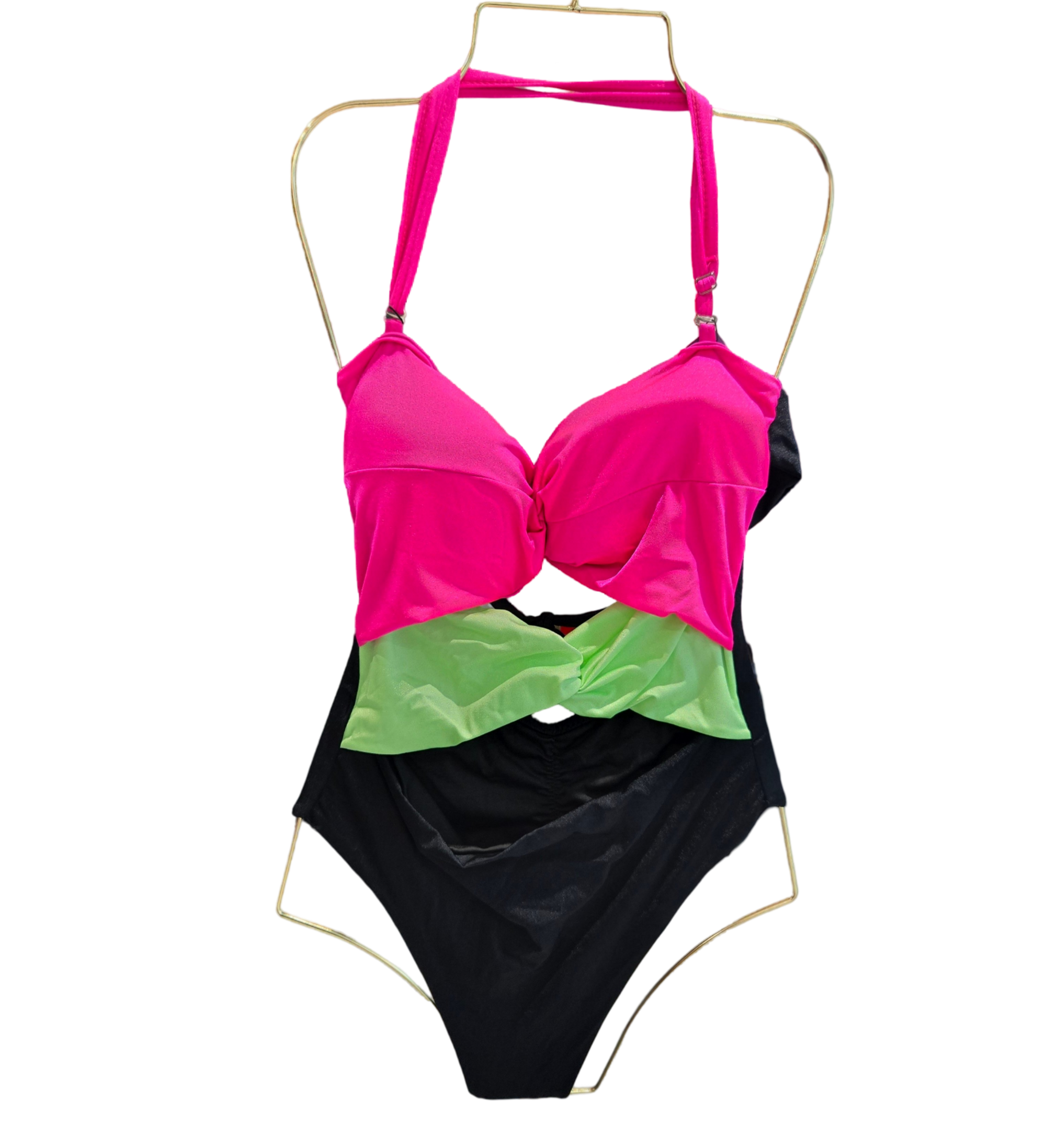 Fushia Triple Color Bathing Suit