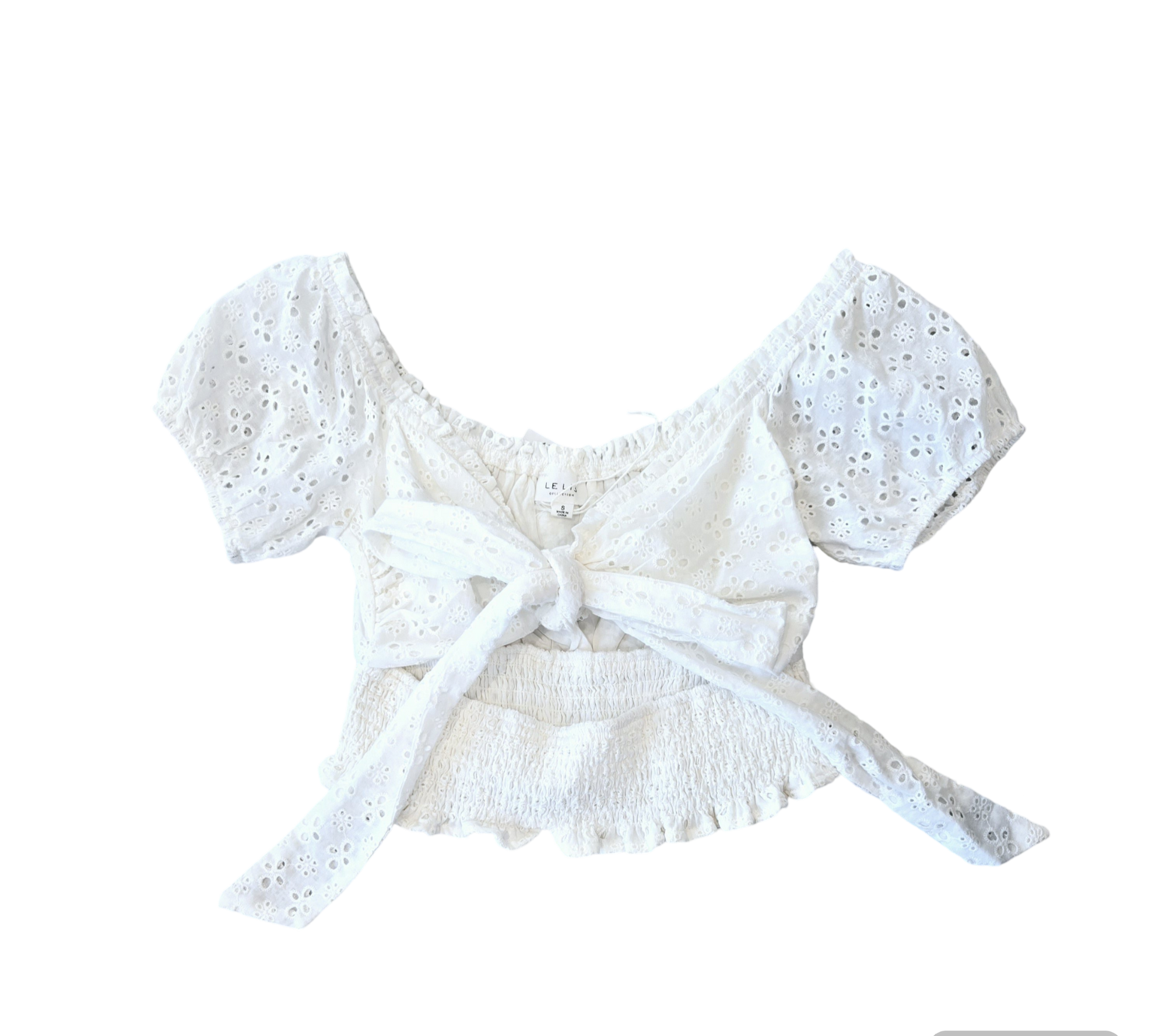 Lelis Collection White Crop Top