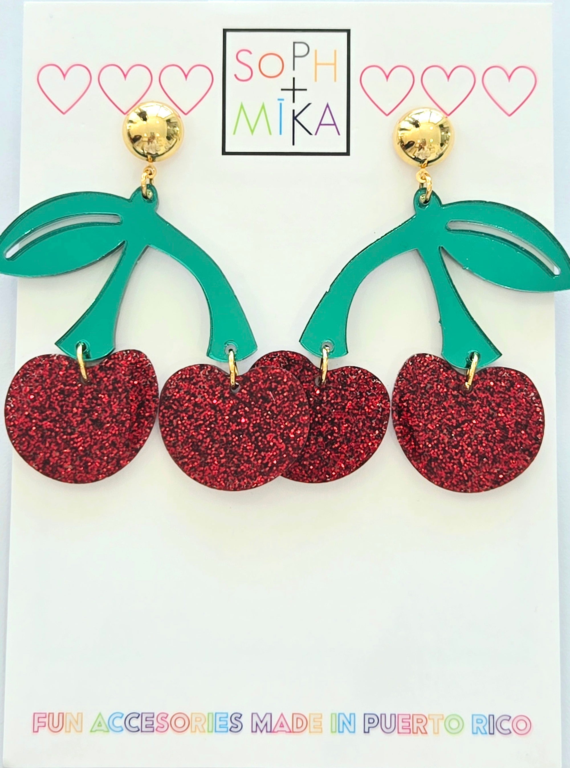 Soph + Mika Cherry Earrings