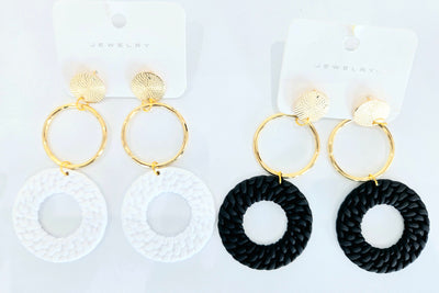 Triple Circles Gold Earrings