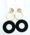 Triple Circles Gold Earrings