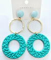 Triple Circles Color Earrings