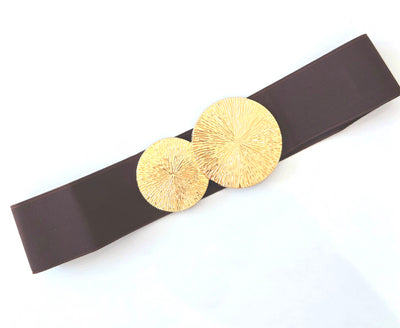 Double Circles Metallic Belts