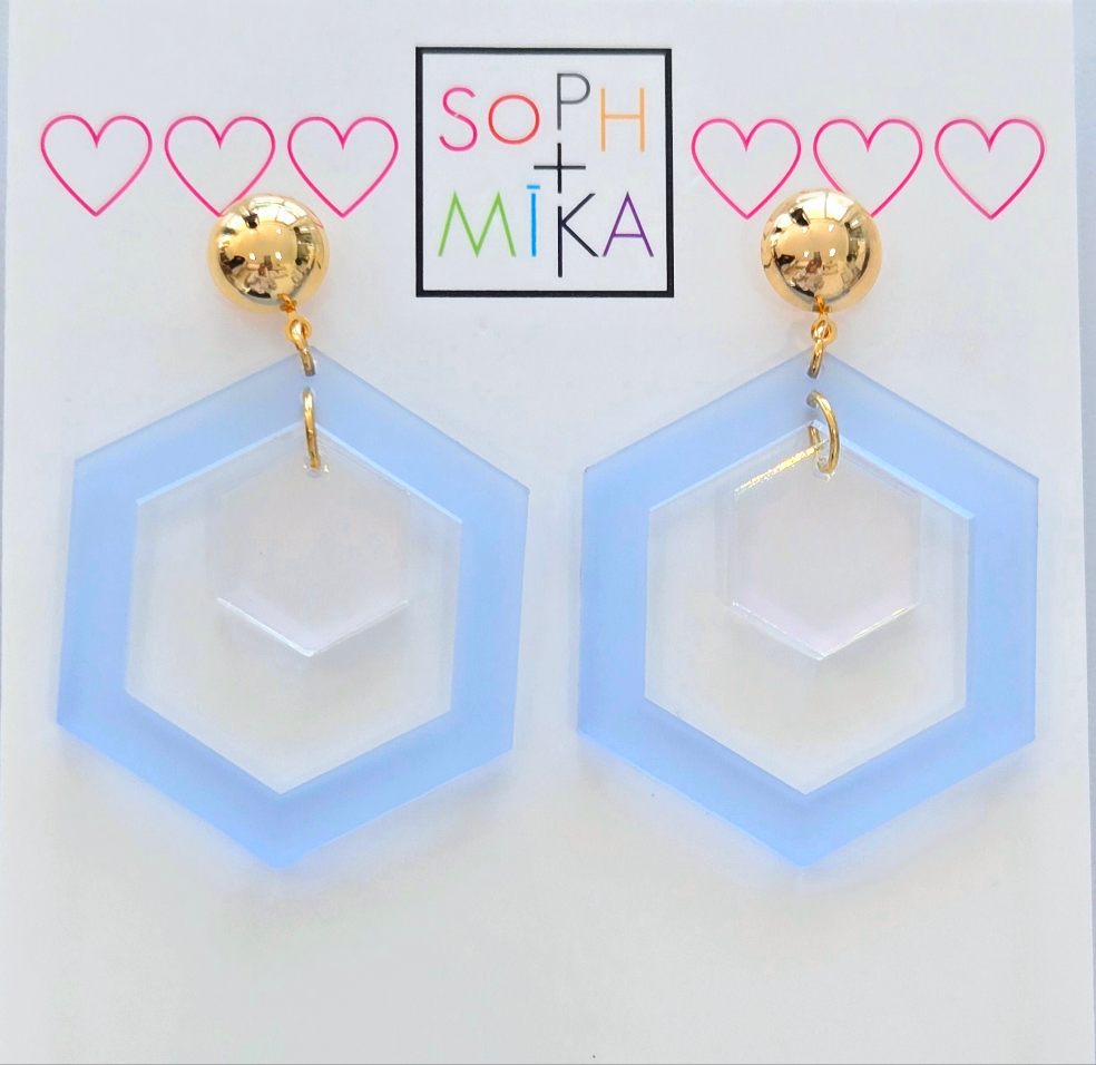 Soph + Mika Hexagon Earrings