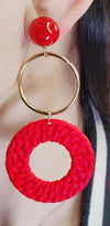 Triple Circles Color Earrings