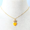 Orange Heart Necklace