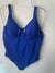 Royal Blue Textured One Piece Swimwear