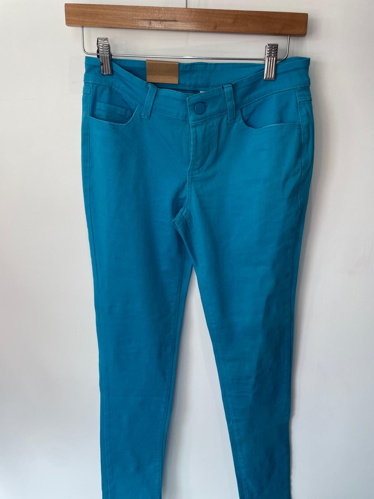 Baby blue skinny stretch long pant