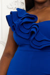 Royal Blue Ruffle Plus Jumpsuit