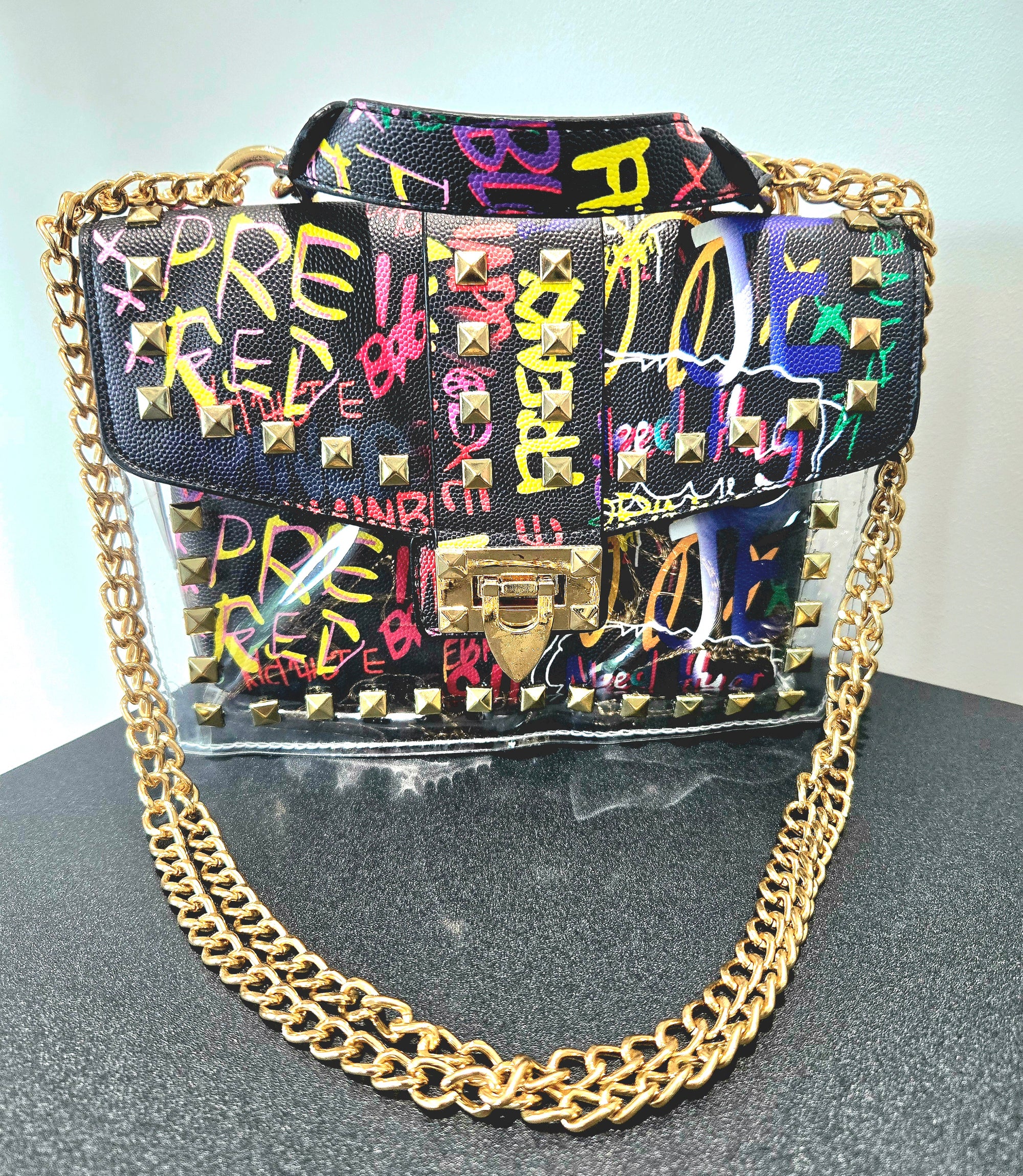 Multicolor Graffiti Cross Bag