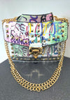 Multicolor Graffiti Cross Bag