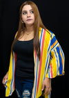 Cardigan multicolor with stripes